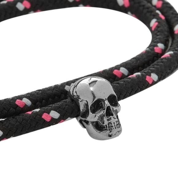 Alexander McQueen Skull Rope Cord Double Wrap Friendship Bracelet - Picture 2 of 6